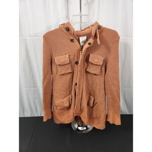 Bark Italy Designer Rare Knitted Linen Cotton‎ Jacket Size S Beige